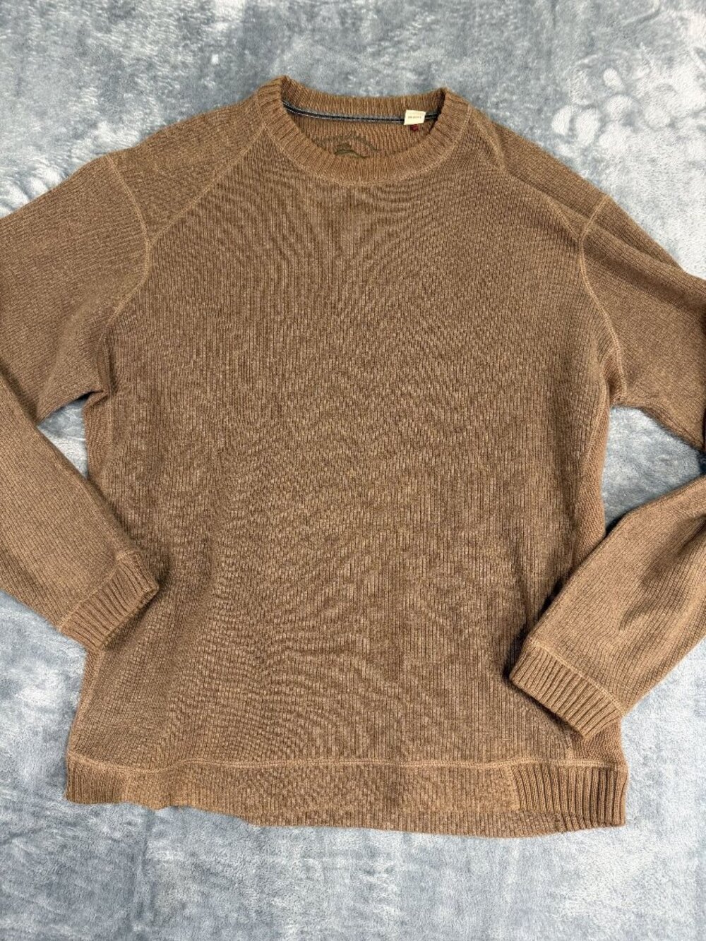 Tommy Bahama Mens Brown Ribbed Crewneck Sweater M